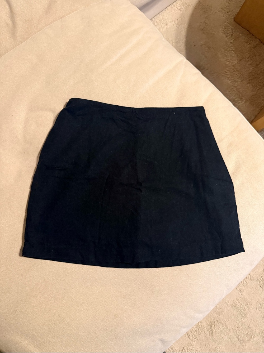Abercrombie & Fitch Black Linen Mini Skort